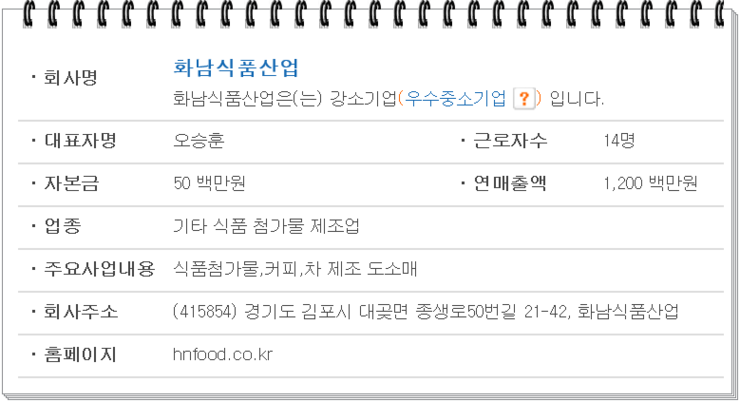 화남식품산업 이미지
