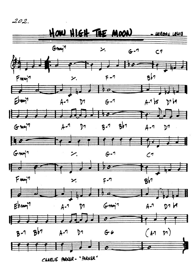 리얼북 악보 How High The Moon 연주 네이버 블로그