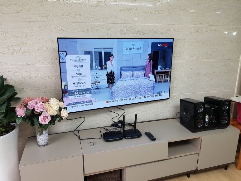 벽걸이티브이tv티비방문설치셋톱 이미지