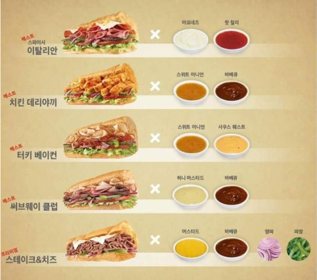 써브웨이 이미지