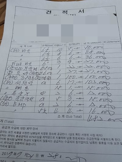 시장기물 이미지
