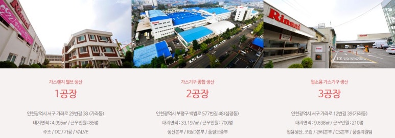 린나이코리아(주) 이미지