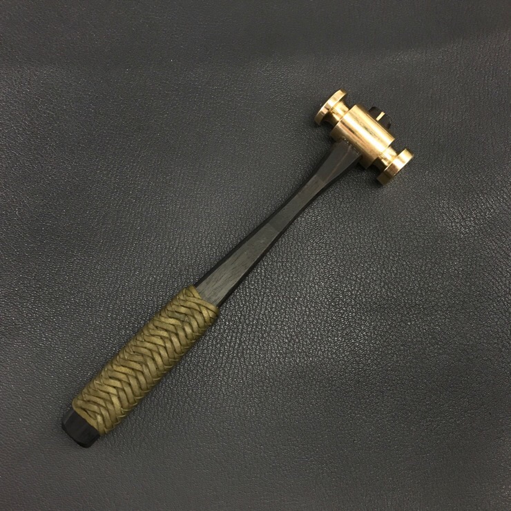 [가죽공방] 망치 가죽 헤링본매듭 그립 /LEATHER HERRINGBONE KNOT HANDGRIP FOR HAMMER /미로 ...