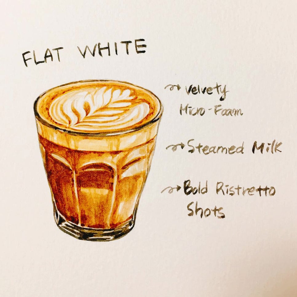 플랫화이트(flat white) 이미지
