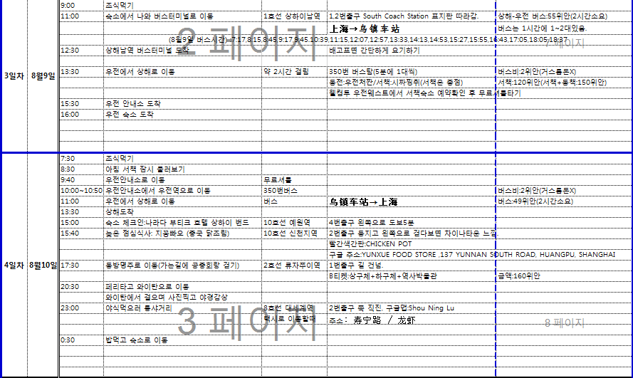 상해 4박5일 일정표 및 경비 상하이 자유여행 네이버 블로그