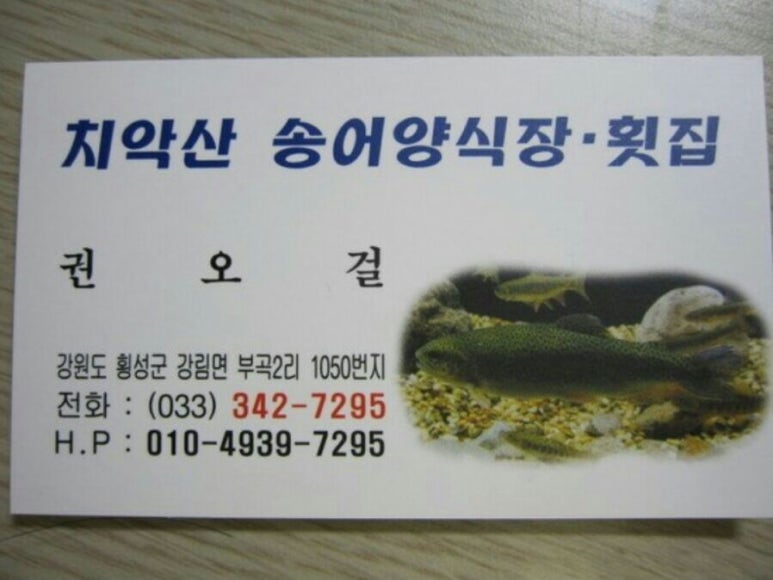 치악산송어횟집 이미지