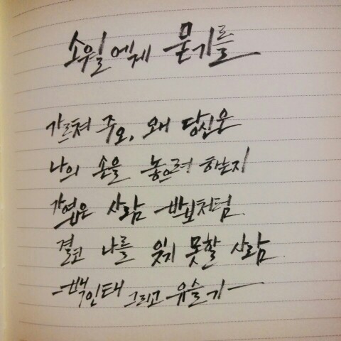 소월캘리그라피 이미지