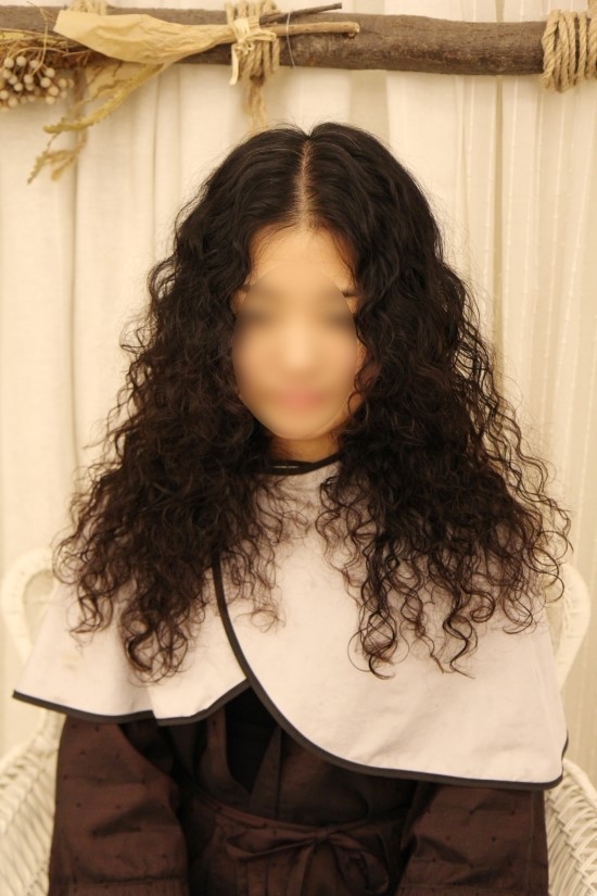 뽀글이머리 이미지