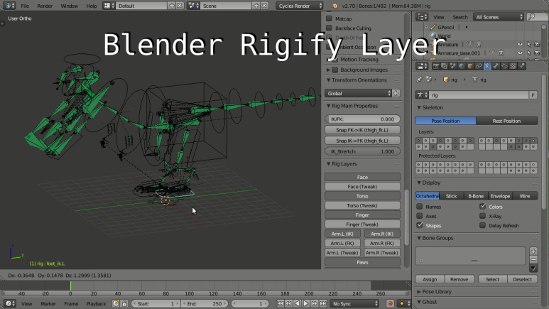 블렌더 리깅 애드온 Rigify Layer 작업과정 : 네이버 블로그