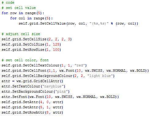 [wxPython] 그리드 컨트롤(Grid Control) (3) - 그리드 편집 : 네이버 블로그
