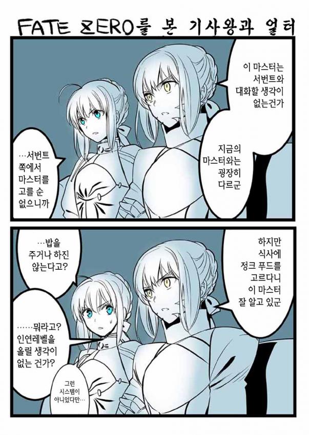 페이트 만화 Fate를 본 기사왕과 얼터 네이버 블로그 