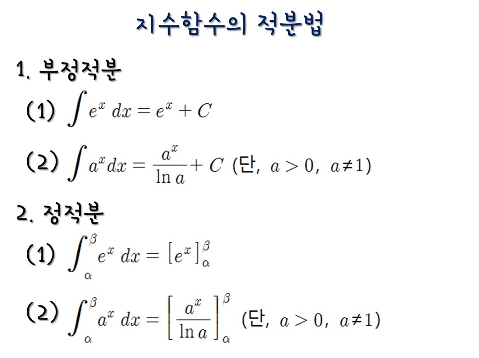 지수함수 적분법 : 네이버 블로그