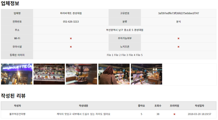 파리바게뜨 경성대점 이미지
