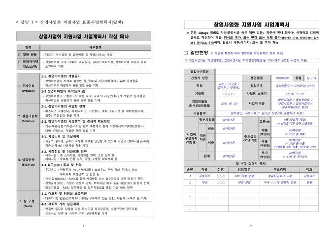 사업계획서 작성방법 & 실제 예시 (+ Ppt 샘플) : 네이버 블로그