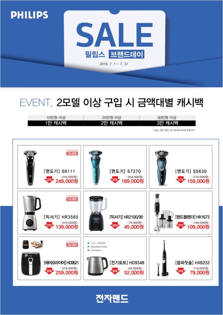 필립스가전 이미지