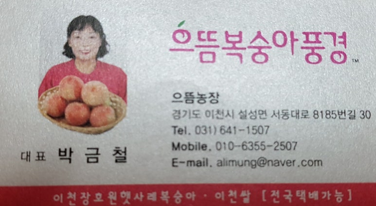 으뜸 복숭아 풍경 이미지