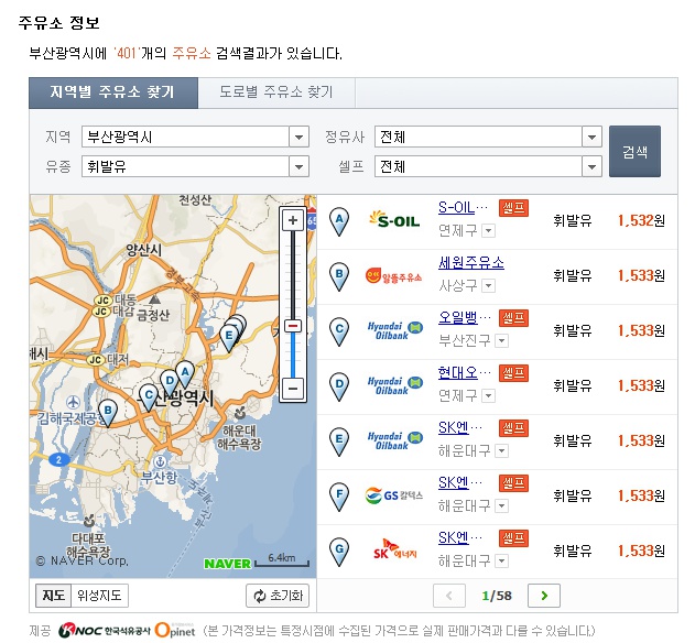 명품주유소 이미지