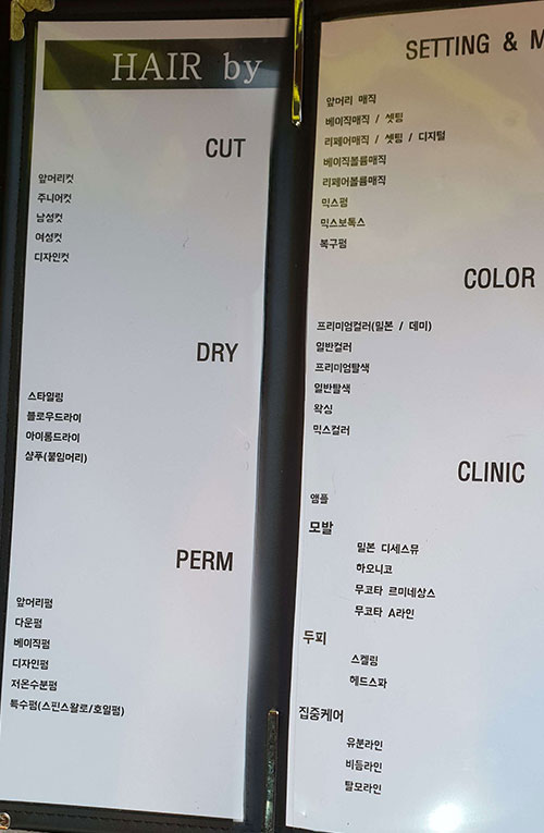 헤어바이호시 이미지