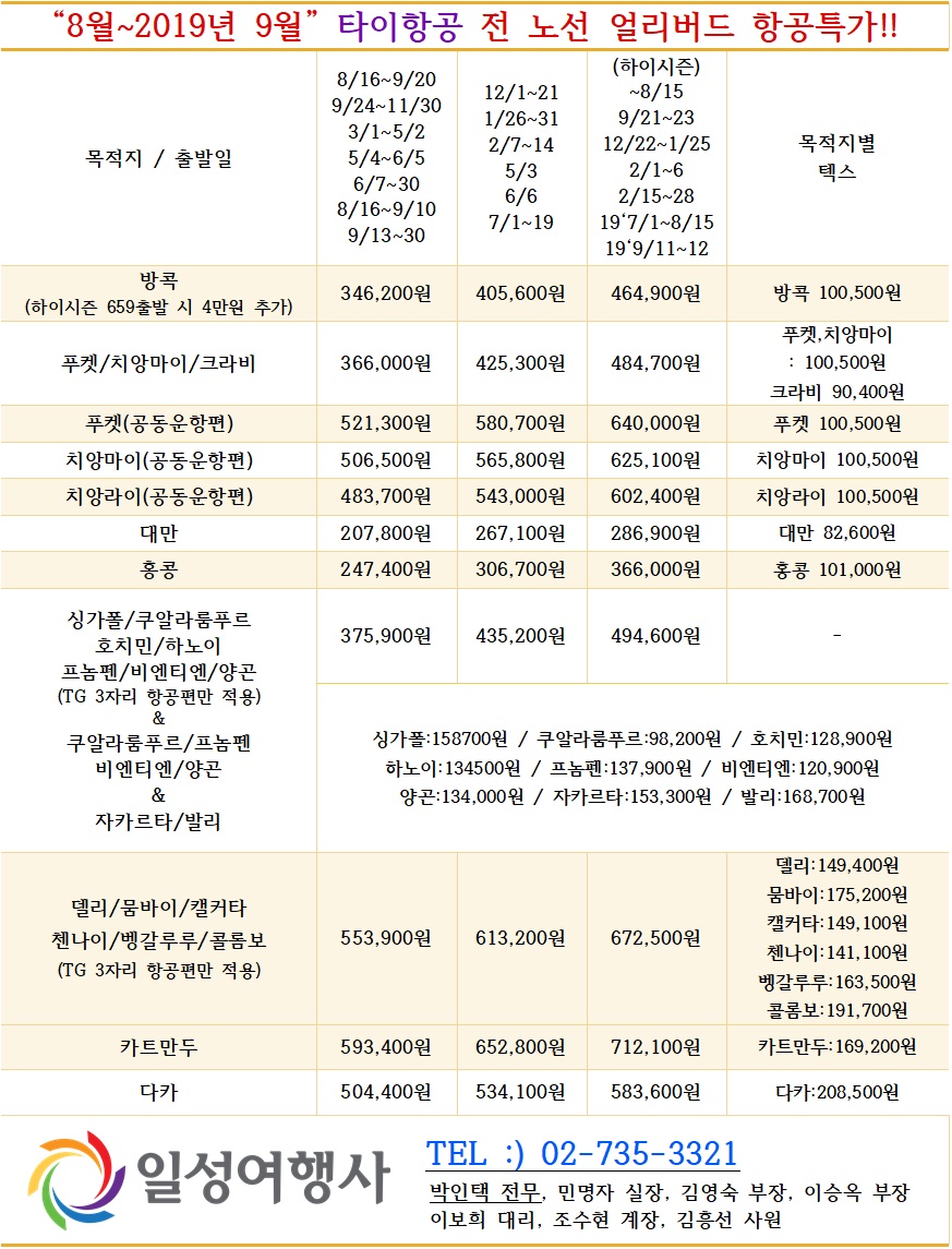 (주)일성여행사 이미지