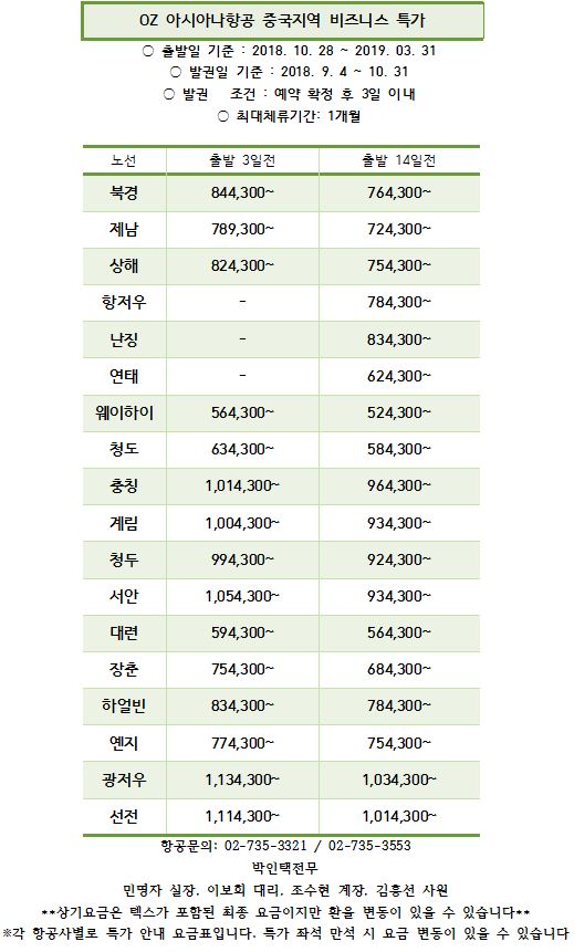 (주)일성여행사 이미지