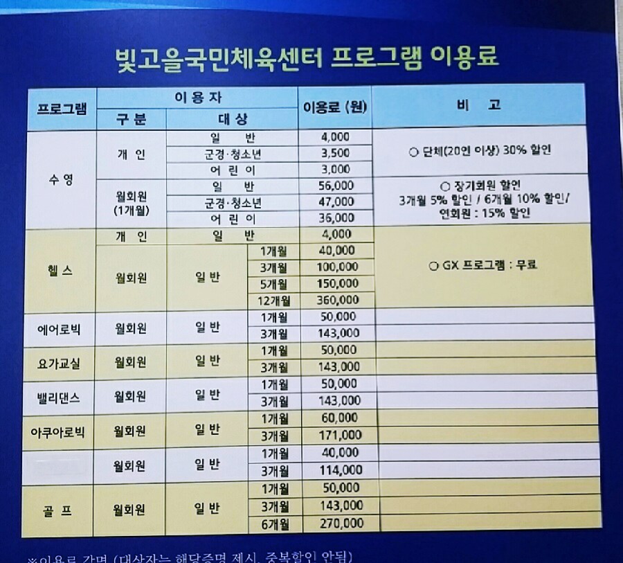 광산구빛고을국민체육센터 이미지