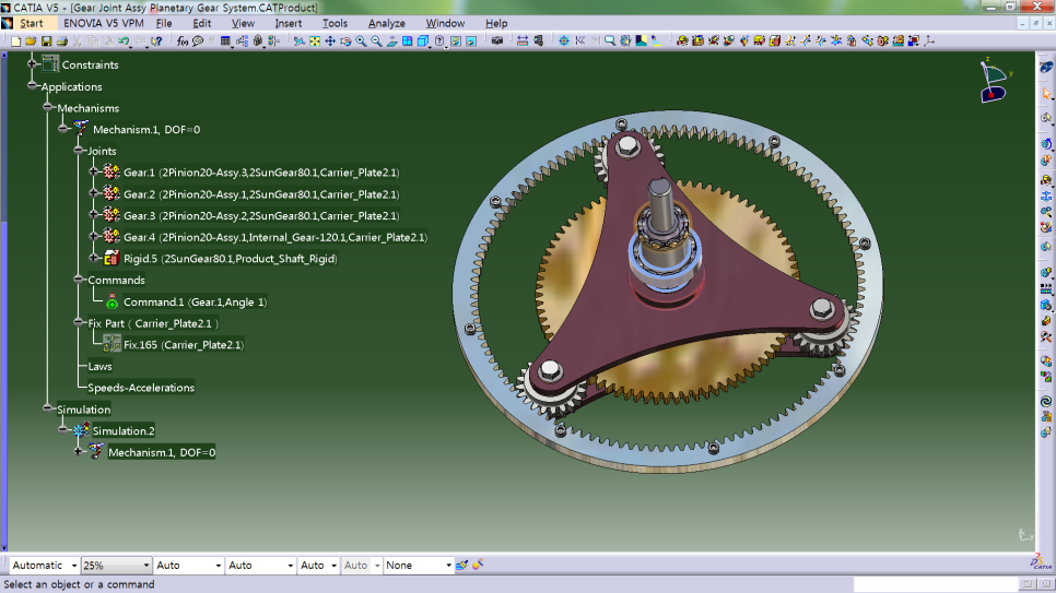 Gear Joint 카티아(catia v5) DMU kinematics mechanism simulation 네이버 블로그