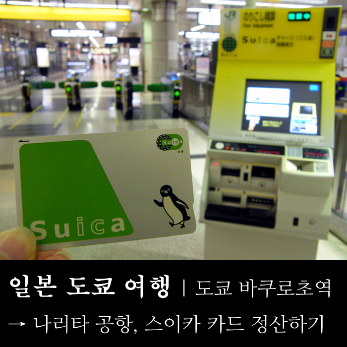 일본 도쿄 나리타 공항으로 이동하기 , 스이카 카드 정산하기 및 잔액 0엔으로 만들기 / 東京 成田空港 , スイカカード / Tokyo Narita Airport