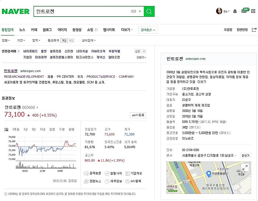 (주)안트로젠 이미지