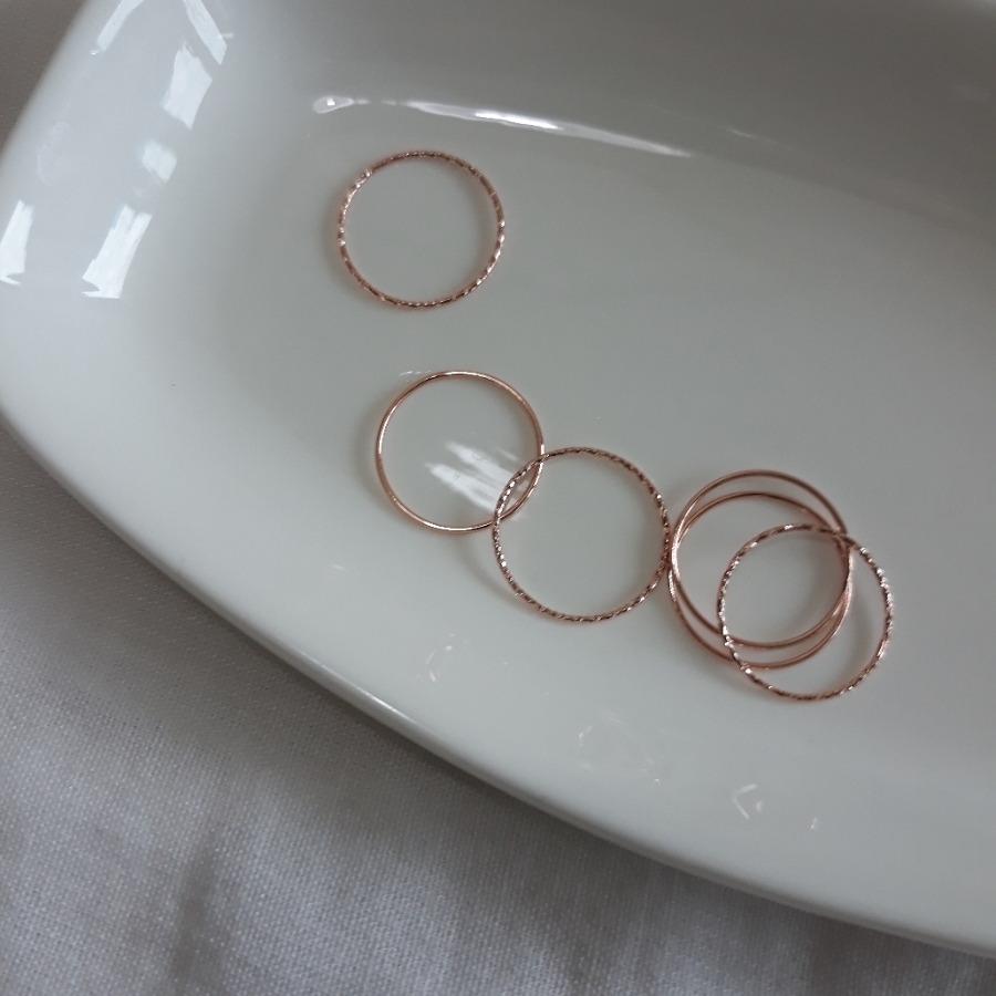 <b><p>2+1 Rose Gold Thread ring 14k Plated Basic</p></b><b><p>+ ローズゴールド 糸リング 14k メッキ ベーシックスタイル 素敵な 20代</p></b><br /><br /><p align='center'>