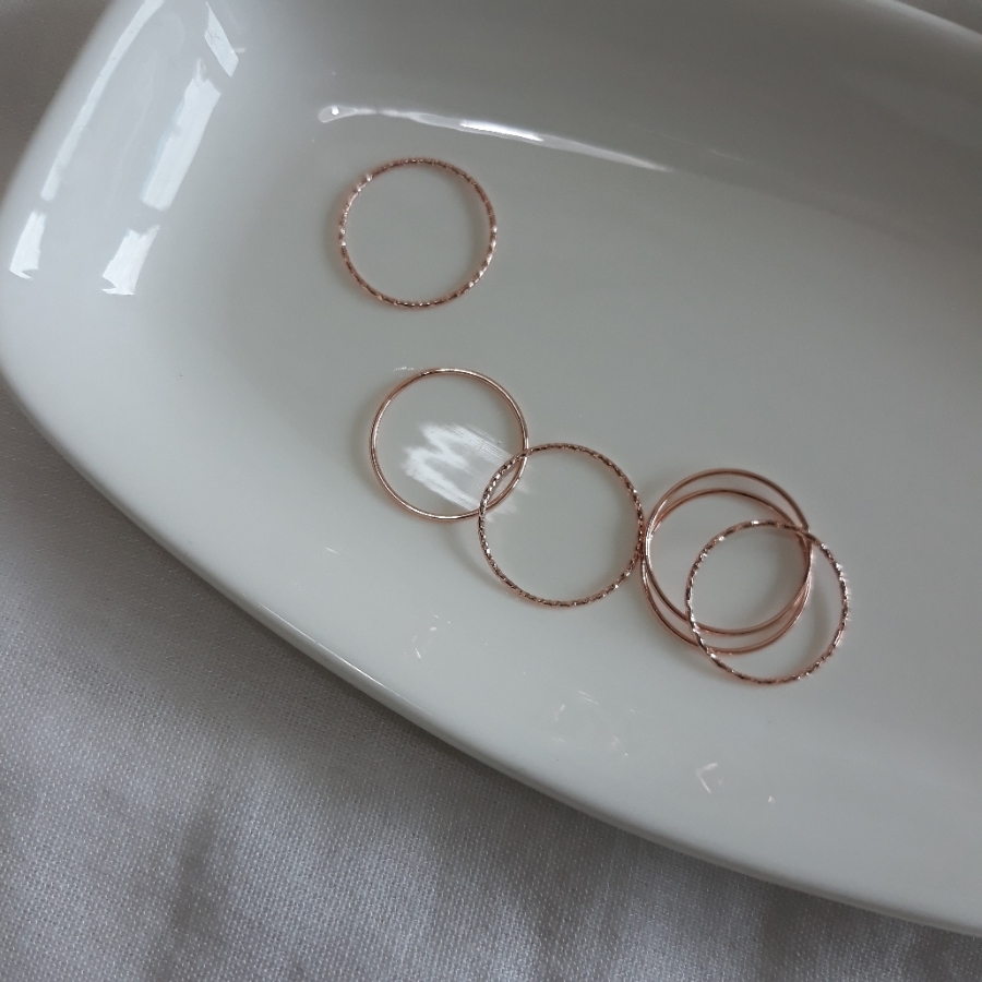 <b><p>2+1 Rose Gold Thread ring 14k Plated Basic</p></b><b><p>+ ローズゴールド 糸リング 14k メッキ ベーシックスタイル 素敵な 20代</p></b><br /><br /><p align='center'>