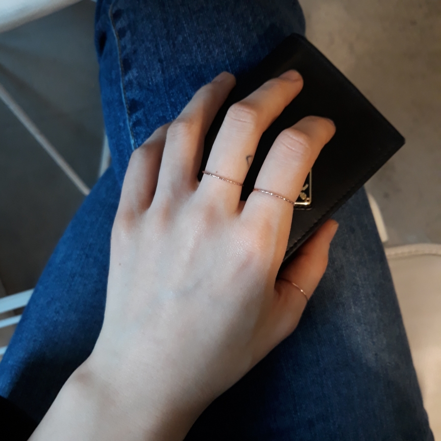 <b><p>2+1 Rose Gold Thread ring 14k Plated Basic</p></b><b><p>+ ローズゴールド 糸リング 14k メッキ ベーシックスタイル 素敵な 20代</p></b><br /><br /><p align='center'>