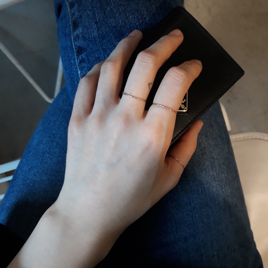 <b><p>2+1 Rose Gold Thread ring 14k Plated Basic</p></b><b><p>+ ローズゴールド 糸リング 14k メッキ ベーシックスタイル 素敵な 20代</p></b><br /><br /><p align='center'>