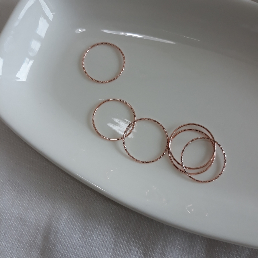 <b><p>2+1 Rose Gold Thread ring 14k Plated Basic</p></b><b><p>+ ローズゴールド 糸リング 14k メッキ ベーシックスタイル 素敵な 20代</p></b><br /><br /><p align='center'>