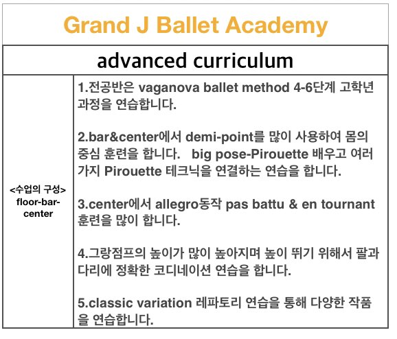 그랑J발레무용학원 이미지