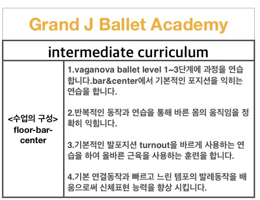 그랑J발레무용학원 이미지