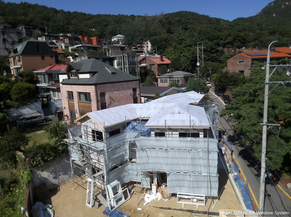 독일식창호 종로 구기동 중목주택 건물 창호시공