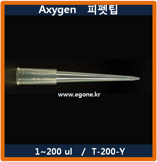 피펫팁(Axygen) T200Y, 1200ul, 마이크로피펫팁, Micro Pipette Tips, Yellow Tip