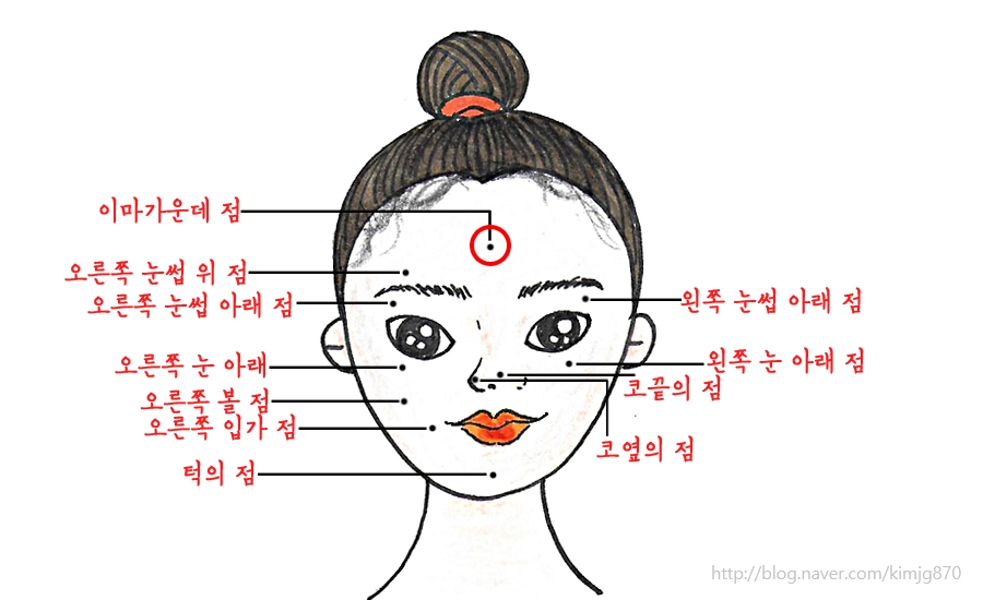 얼굴 점 관상 위치별 의미 알고빼세요! : 네이버 블로그