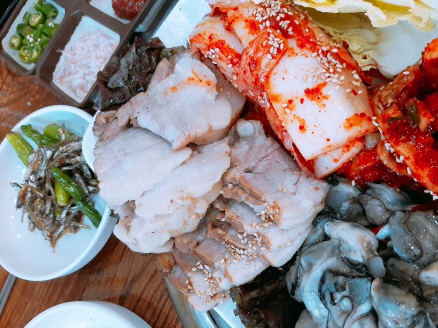 마산아구찜，굴 이미지