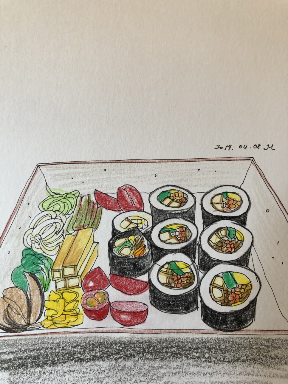 마당김밥 이미지