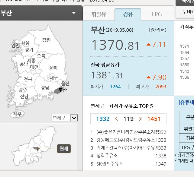 지에스칼텍스우리주유소 이미지