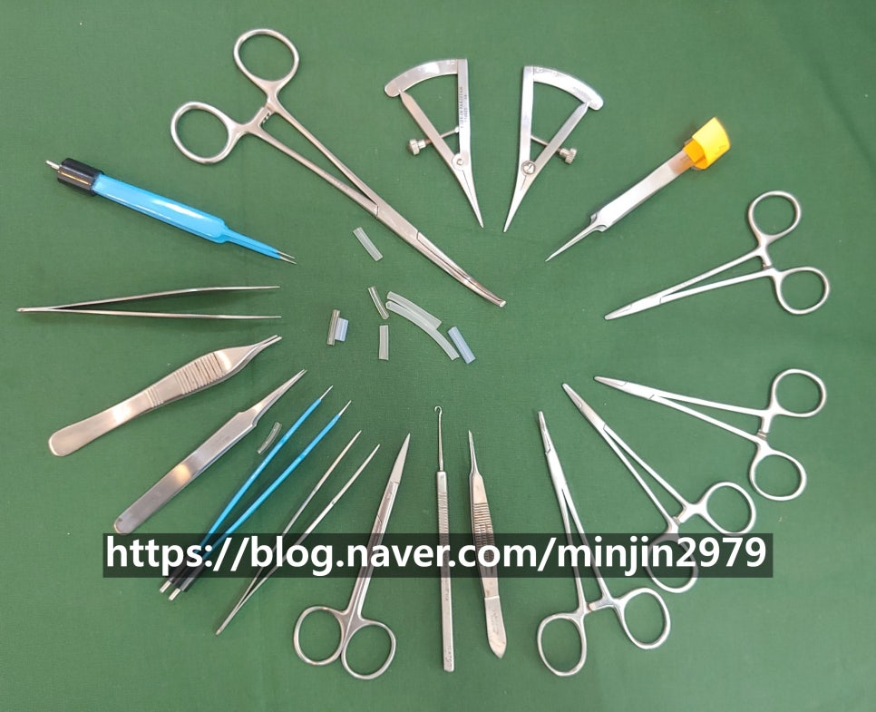 강남 나무성형외과 needle holder (니들 홀더), bipolar forcep (바이폴라 포셉), skin hook