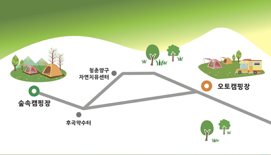 약수골캠프촌 숲속캠핑장 이미지