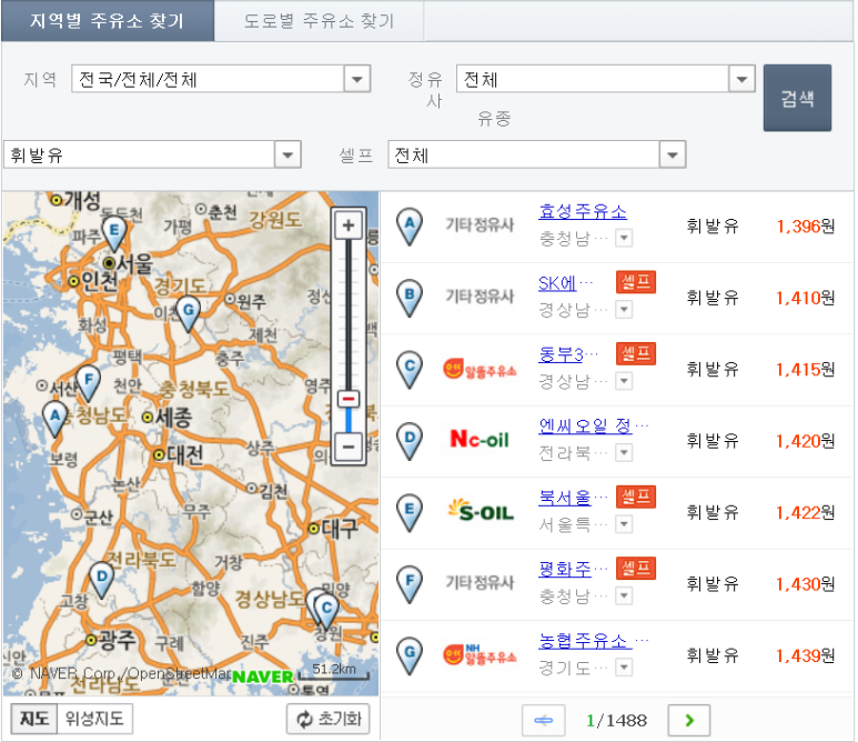 행촌주유소 이미지