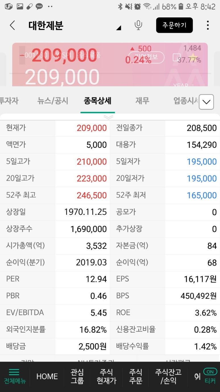 대한제분(주) 이미지