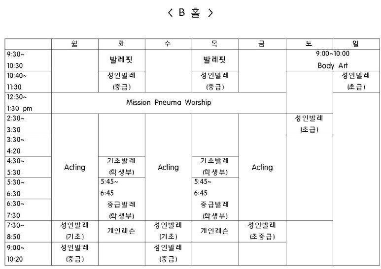 프뉴마발레학원 이미지