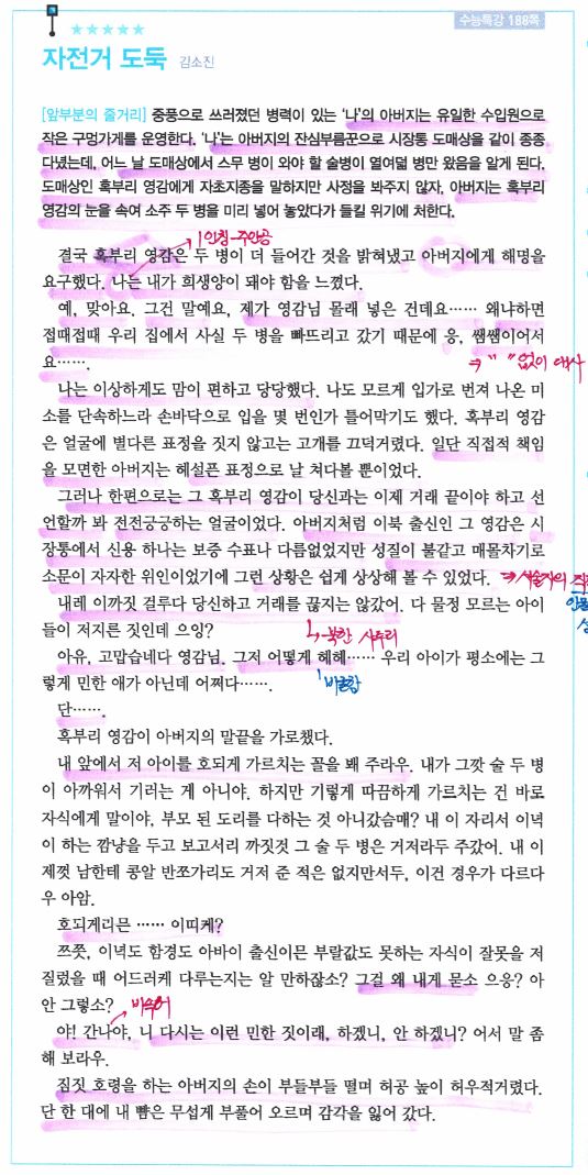 김소진 자전거 도둑 특징