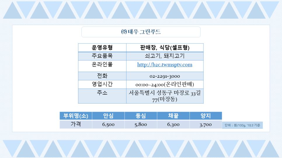 (주)태우그린푸드 이미지