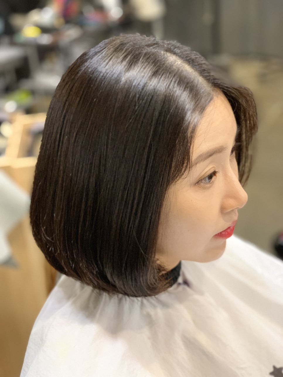 단발머리헤어 이미지