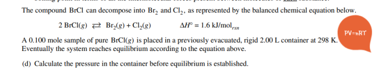 AP 화학(Chemistry) 2019년도 FRQ 2번 해설 입니다. 관련 이미지 1